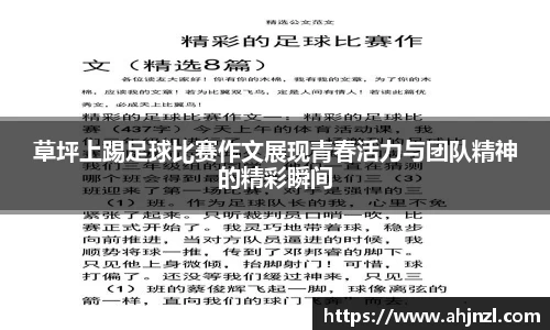 草坪上踢足球比赛作文展现青春活力与团队精神的精彩瞬间